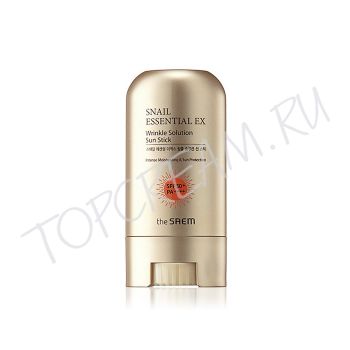 Улиточный солнцезащитный стик THE SAEM Snail Essential EX Wrinkle Solution Sun Stick SPF50+ PA++++