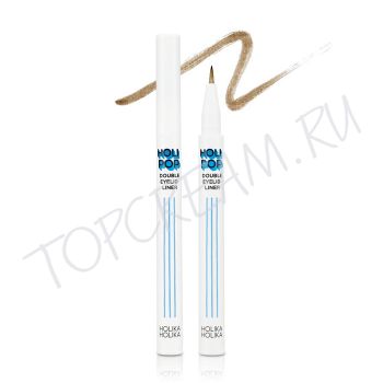 Коричневая подводка для глаз HOLIKA HOLIKA Holi Pop Double Eyelid Liner