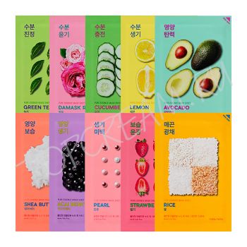 Набор из 10 масок с натуральными маслами и экстрактами HOLIKA HOLIKA Pure Essence Mask Sheet Set