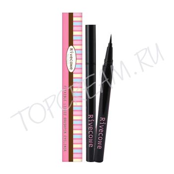 Подводка для глаз RIVECOWE Beyond Beauty Flexible Liquid Brushpen Eyeliner