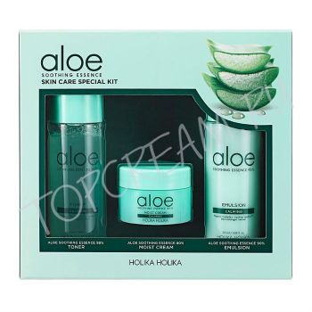 Уходовый набор миниатюр&nbsp;с экстрактом алоэ Holika Holika Aloe Soothing Essence Skincare Special Kit