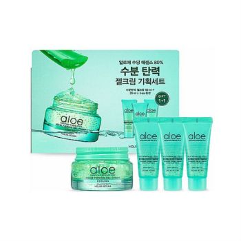 Набор средств с экстрактом алоэ для лица HOLIKA HOLIKA Aloe Soothing Essence 80% Moist Firming Gel Cream Set