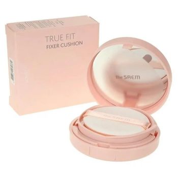 Кушон, не оставляющий следов на маске THE SAEM True Fit Fixer Cushion SPF50+ PA+++