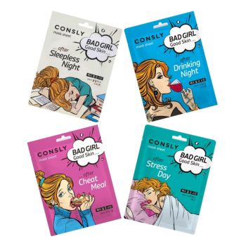 Тканевая маска после стресса CONSLY Bad Girl Good Skin Stress Mask Sheet