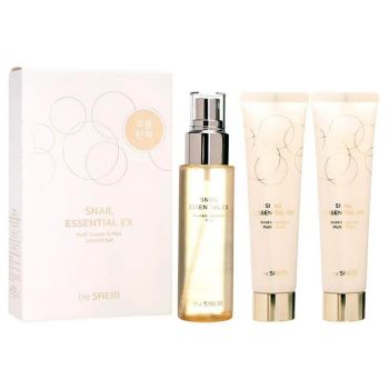Лимитированный набор антивозрастных средств с муцином улитки THE SAEM Snail Essential EX Multi Cream & Mist Limited Set