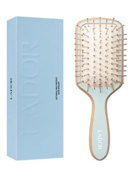 Расческа для распутывания волос с металлическими зубчиками LADOR Detanging Paddle Hair Brush (Blue)