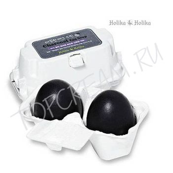 Угольное мыло для очищения пор HOLIKA HOLIKA Egg Soap Charcoal