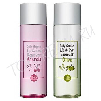 Средство для снятия макияжа с экстрактом ацеролы HOLIKA HOLIKA Daily Garden Lip & Eye Remover