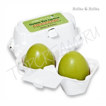 Мыло-маска для очищения и сужения пор c экстрактом зеленого чая HOLIKA HOLIKA Egg Soap Green Tea