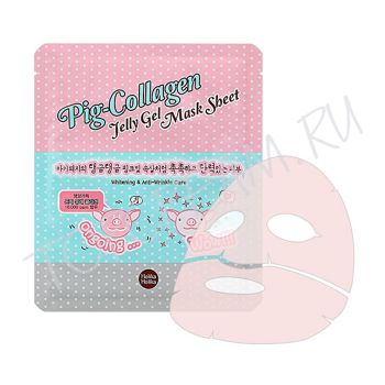 Листовая маска с коллагеном осветляющая против морщин HOLIKA HOLIKA Pig-Collagen Jelly Gel Mask Sheet