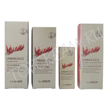Набор уходовый тонер + эмульсия + эссенция + крем THE SAEM Urban Eco Harakeke Firming Seed Deluxe Gift Set