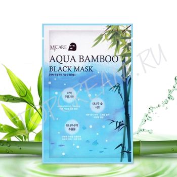 Увлажняющая маска Черный бамбук MIJIN Aqua Bamboo Black Mask