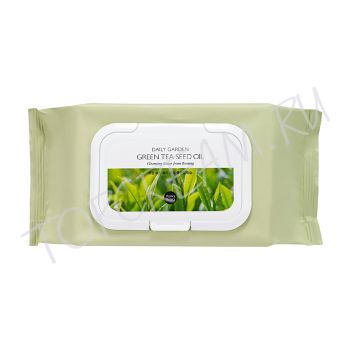 Салфетки для снятия макияжа с маслом семян зеленого чая HOLIKA HOLIKA Daily Garden Green Tea Seed Oil Cleansing Tissue