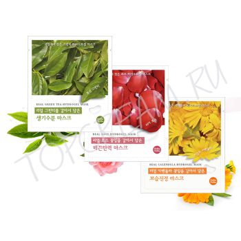 Гидрогелевые маски с натуральными экстрактами HOLIKA HOLIKA Found From Nature Real Hydrogel Mask