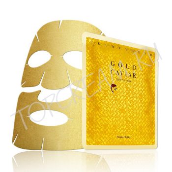 Маска из золотой фольги с экстрактом черной икры HOLIKA HOLIKA Prime Youth Gold Caviar Gold Foil Mask