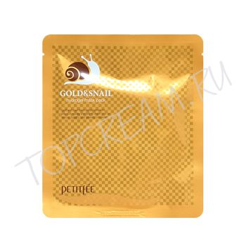 Гидрогелевая маска с золотом и улиточным муцином PETITFEE Gold & Snail Hydrogel Mask Pack