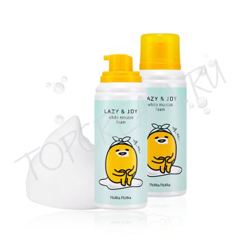 Пенка-мусс для умывания Гудетама &ndash; ленивое яйцо HOLIKA HOLIKA Lazy & Joy Gudetama White Mousse Foam