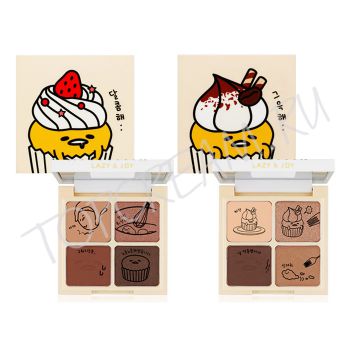 Набор теней для век Гудетама - ленивое яйцо HOLIKA HOLIKA Lazy & Joy Gudetama Cupcake Eye Paltte Shadow