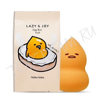 Пуф для нанесения макияжа Гудетама &ndash; ленивое яйцо HOLIKA HOLIKA Lazy & Joy Gudetama Egg Bun Puff