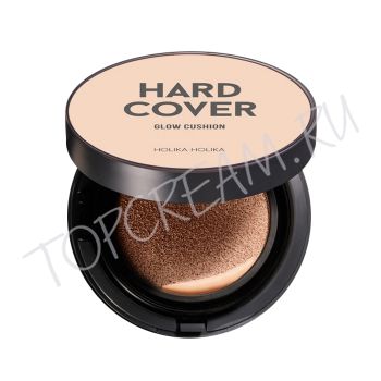 Кушон с высокой плотностью покрытия и эффектом сияния + рефил HOLIKA HOLIKA Hard Cover Glow Cushion Set SPF50+ PA+++