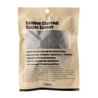 Спонж-конняку с древесным углем бамбука PURITO Bamboo Charcoal Konjac Sponge - вид 1 миниатюра