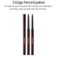 Трехгранный карандаш для век THE SAEM 3 Edge Pencil Eyeliner - вид 2 миниатюра