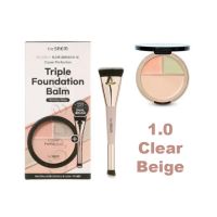 Трехцветный тональный бальзам для маскировки недостатков кожи THE SAEM Cover Perfection Triple Foundation Balm - вид 10 миниатюра