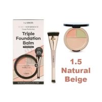 Трехцветный тональный бальзам для маскировки недостатков кожи THE SAEM Cover Perfection Triple Foundation Balm - вид 12 миниатюра