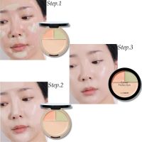 Трехцветный тональный бальзам для маскировки недостатков кожи THE SAEM Cover Perfection Triple Foundation Balm - вид 7 миниатюра