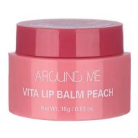 Бальзам для губ витаминный с экстрактом персика WELCOS Around Me Vita Lip Balm Peach - вид 2 миниатюра