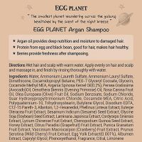 Восстанавливающий шампунь с аргановым маслом EGG PLANET Argan Shampoo - вид 2 миниатюра