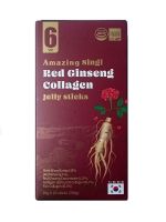 Корейский красный женьшень с коллагеном в стиках-желе SINGI Red Ginseng Collagen Jelly Stiks 20 г х 10 шт. - вид 5 миниатюра