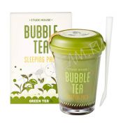 Ночная маска с пузырьками с экстрактом зеленого чая ETUDE HOUSE Bubble Tea Sleeping Pack Green Tea